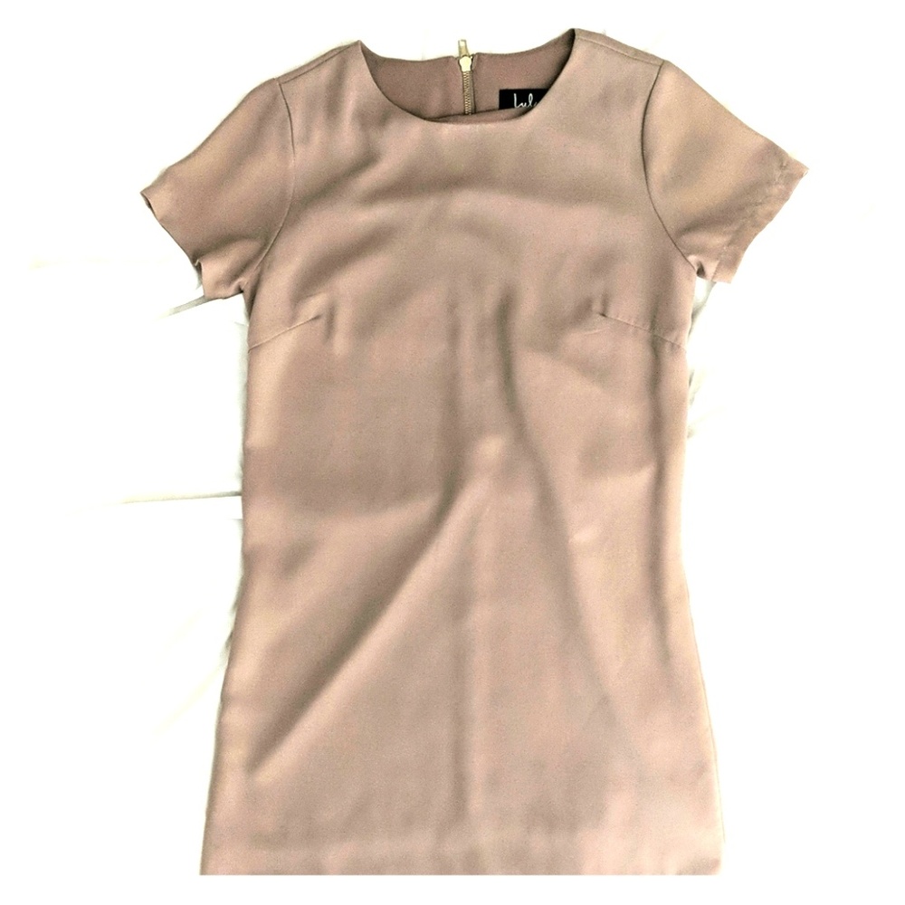 Beige Shift Dress